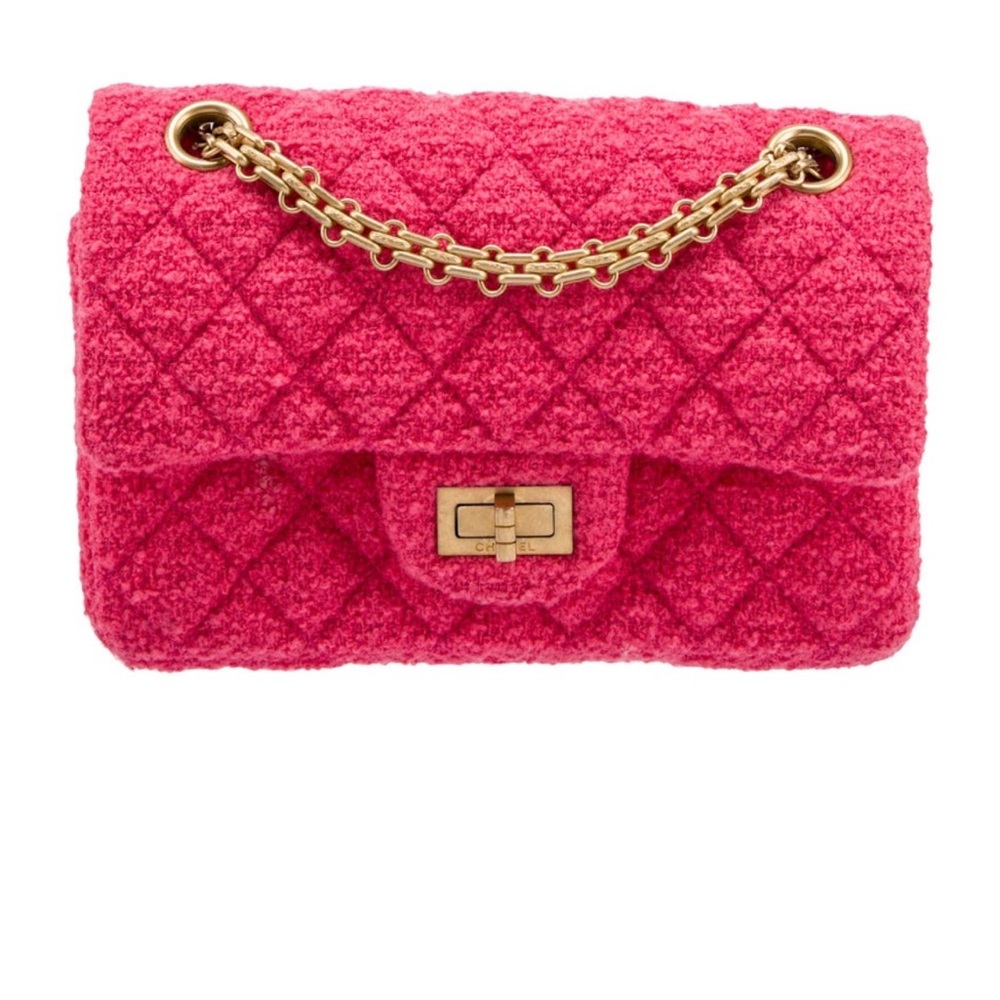 Chanel Pink Tweed Reissue Mini 2.55